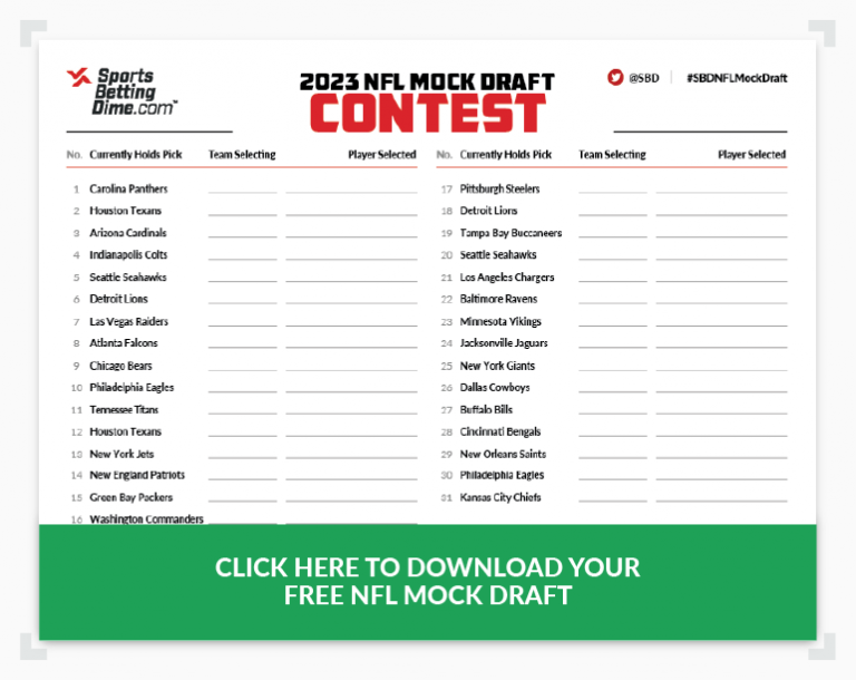 "Design Your Personalized 2023 NFL Mock Draft with a Free Printable PDF"