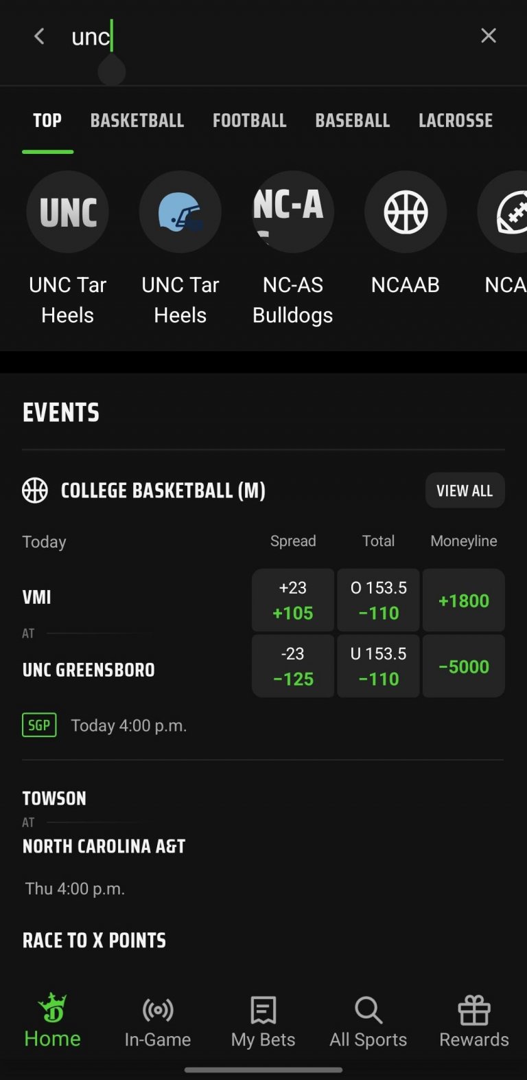 Learn about the DraftKings North Carolina App and Pre-Registration Promotion for March Madness