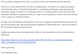 DraftKings Sends Mass Golf Email in Error, Prompting User Account Worries