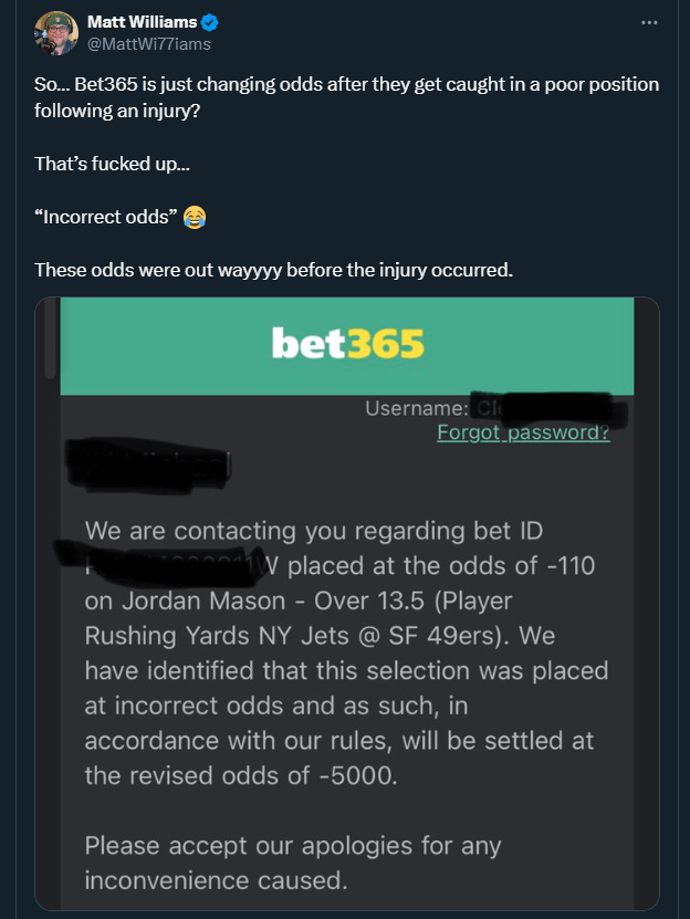 Bet 365 notification