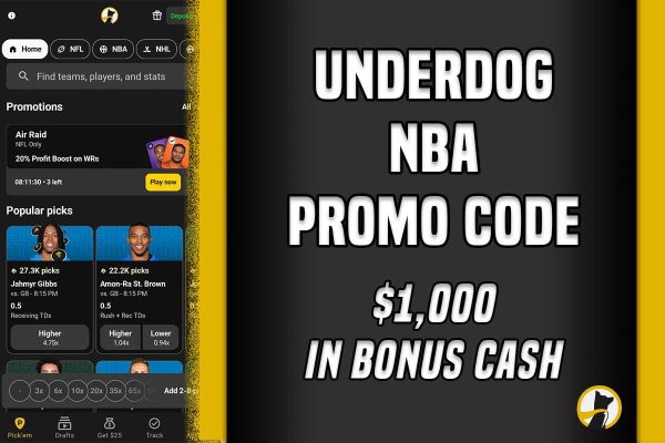 Get a $1,000 Bonus Match with Underdog NBA Promo Code SBD for Cup Semifinals