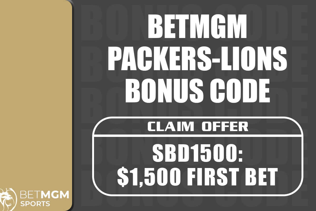 Get a $1,500 Signup Bonus with BetMGM Bonus Code SBD1500 to Bet on Packers-Lions