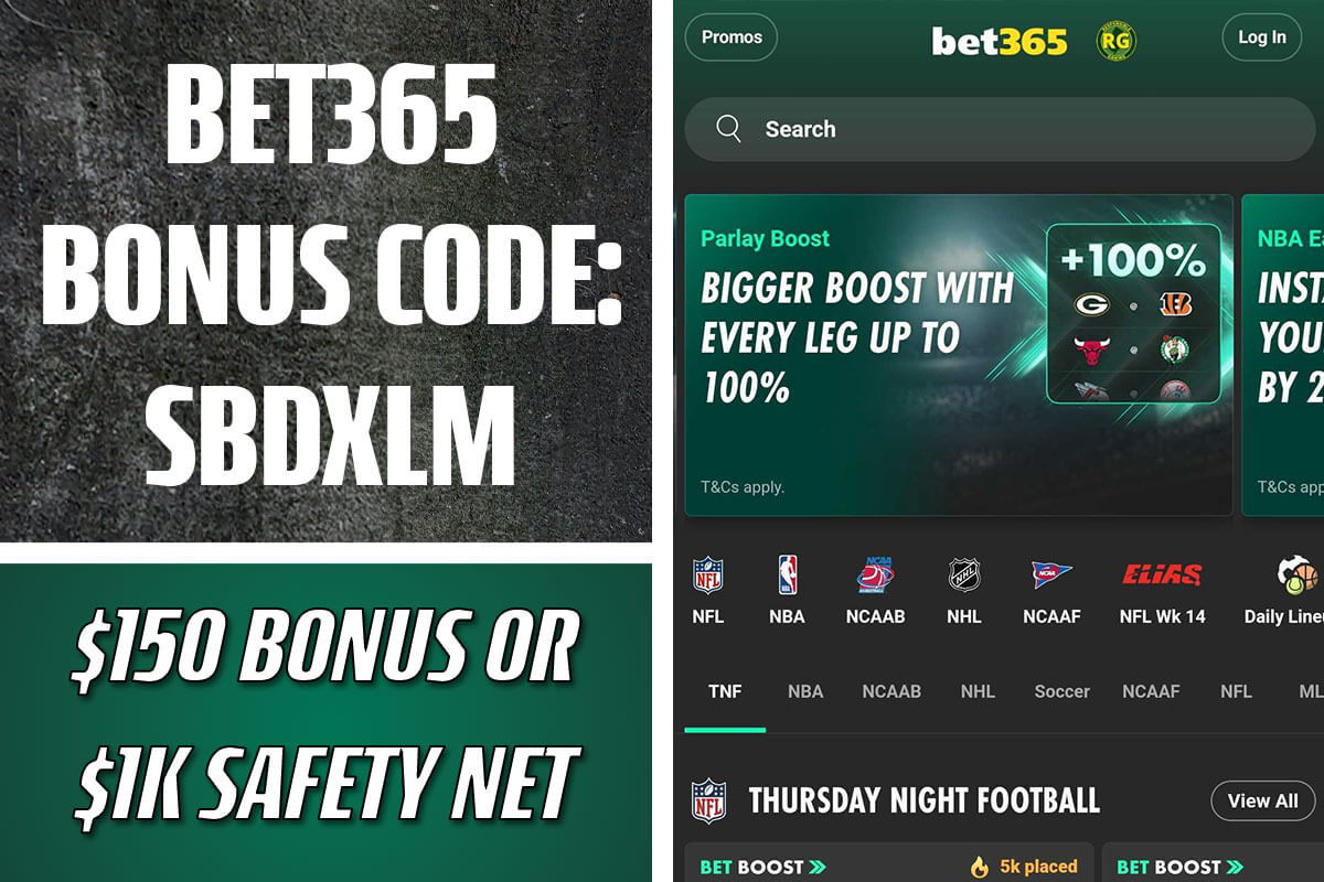 How to Claim Bet365 Bonus Code SBDXLM for $150 Bonus or $1K Safety Net on NFL Week 15 Slate