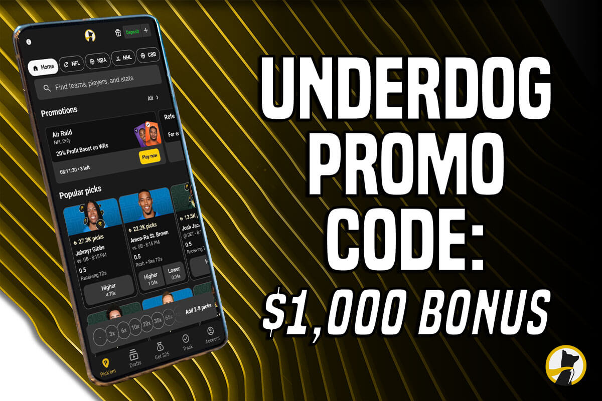 Get a $1,000 Bonus Match with Underdog Promo Code "SBD" for CFP Picks and NFL Playoffs