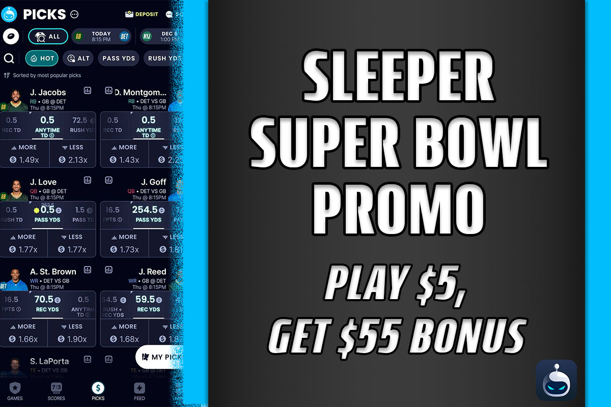 Get a $55 Bonus for NBA and NHL Picks with Sleeper Promo Code SBD