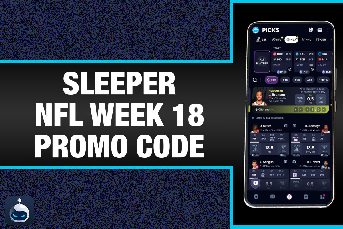 Get a $55 Bonus with Sleeper Promo Code SBDXL when Playing $5 on NBA or NFL Week 18